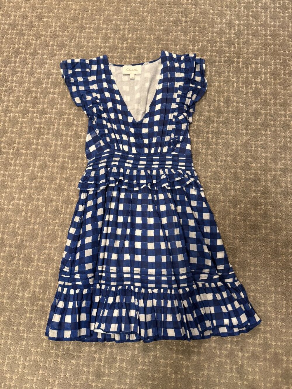 Cleobella Painterly Dress - XS - Blue/White